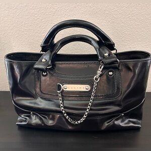 Celine Patent Boogie Bag Black with Chain